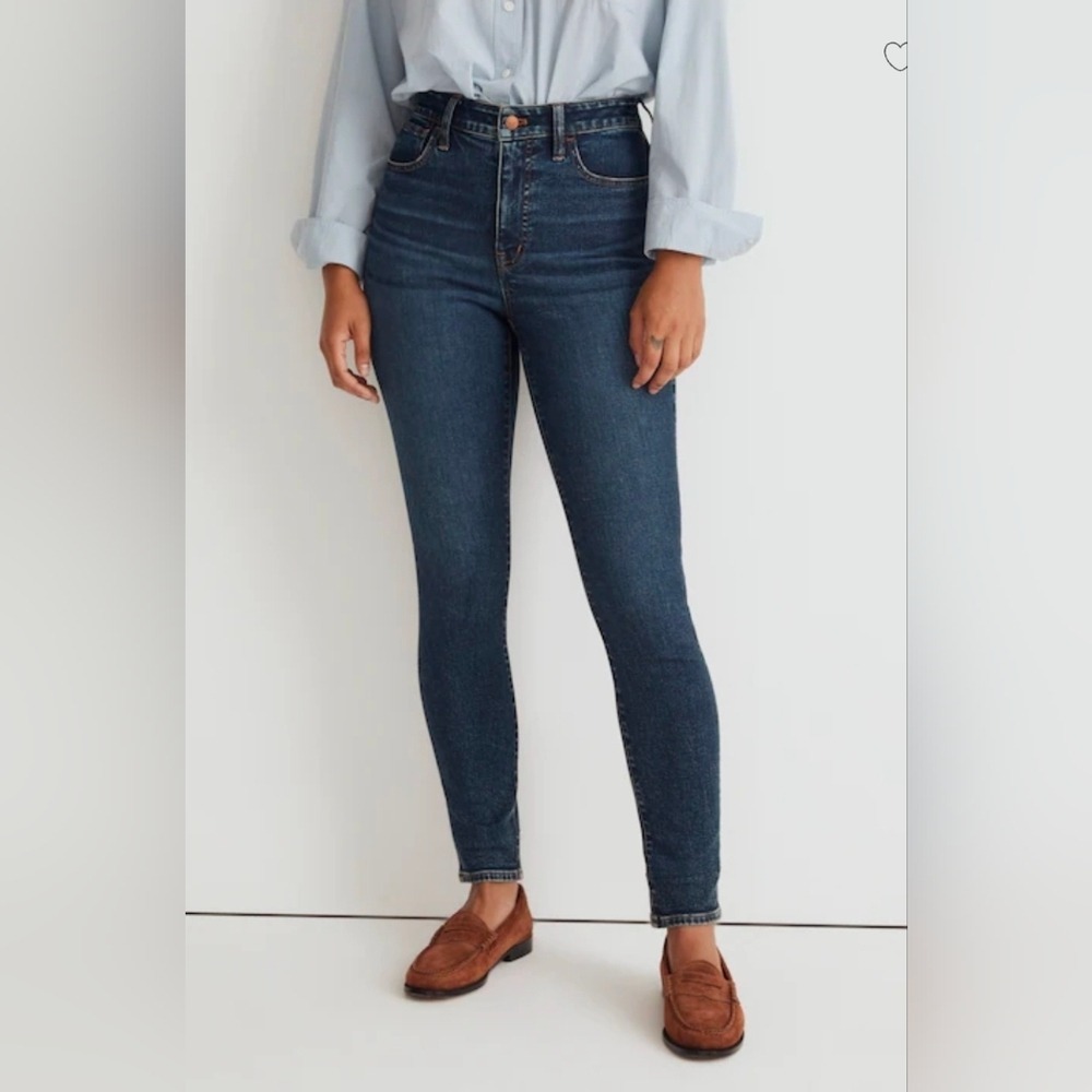 Madewell Curvy Roadtripper Skinny High Rise Ankle Length Denim Jean, 28 Tall